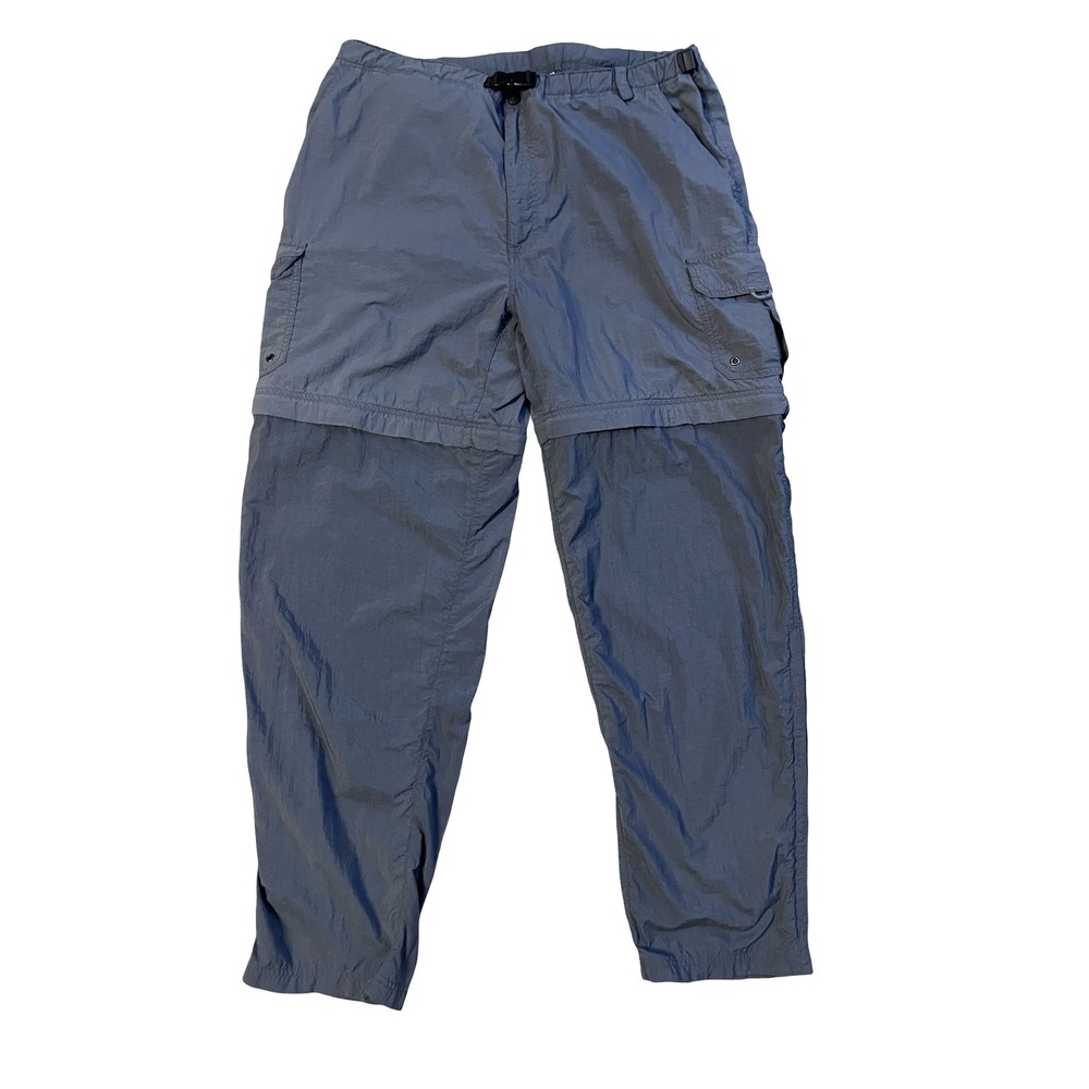 REI Mens Convertible Hiking Pants Gray Size Large L 32 Inseam Zip Off Cargo